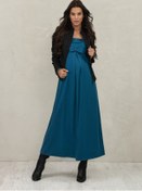 Resim Even Fashion Hamile Giyim Kadın Yakası Düğme Detaylı Kolsuz Uzun Hamile Elbise 