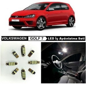 Resim Megamarket06 Vw Golf 7 Komple Beyaz Led Iç Aydınlatma Ampul Seti 