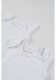 Resim Tinylamb Bebek Atleti Beyaz Renk Bebek Bodysuit Kısa Kollu Set - 5 Parça 