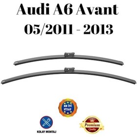 Resim Audi A6 Avant 2011 2012 2013 Uyumlu Araca Özel Ön Cam Muz Tipi Silecek Süpürgesi Takımı 65/53cm 2li Set Silbak 