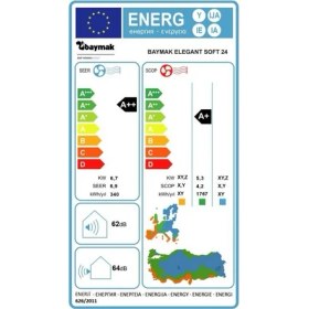 Resim Baymak (Montaj Dahil) Elegant Soft 24.000 Btu A++ Inverter Klima 