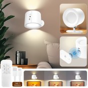 Resim 1 adet LED İç Mekan Dekoratif Duvar Lambası, USB Girişi ile Şarj Edilebilir Pil Gücü, 3 Renk Sıcaklığı ve 3 Parlaklık Seviyesi, 360° Dönebilen Manyetik Top, Uzaktan Kumanda, Kablosuz Duvar Lambası, Yatak Odası Okuma ve Çalışma için, Lamba Şeffaf Tasarım, Metal Gövde, Uzaktan Kumanda ile Çalışır, Şarj Edilebilir Pil ile Çalışır, Lamba Şeffaf Tasarım, Duvara Monte Lamba, LED Teknolojisi, Şarj Edilebilir Lityum Pil, Pil Gücü ile Çalışan Lamba, Lamba Şeffaf Tasarım, Duvara Monte Lamba 