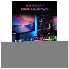 Resim Büro Ev Ofis Bilgisayarı İçin Kablolu Işıklı Gaming Türkçe Q Klavye Mouse Seti Diğer 