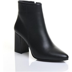 Resim Kadın Hakiki Deri Fermuarlı Rahat Topuklu Bot 001 