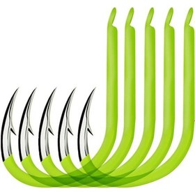 Resim Yaozixa 50 Adet Fosforlu Balık İğnesi Sarı Renk 11 Yüksek Karbon Çelik Olta Aleti 