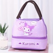 Resim For Kuromi Yalıtımlı Öğle Yemeği Çantası için Non-Food Contact - Büyük Kapasiteli, Çekici Karikatür Tasarımıyla Çift Katmanlı Naylon Tote, İş, Okul, Piknikler ve Seyahatler İçin İdeal, Kalp Balonları ve Yıldızlarla Mor, İş Öğle Yemeği Çantası|Wimsical Öğle Yemeği Çantası|Dayanıklı Naylon Çanta, Yalıtımlı Öğle Yemeği Çantası 