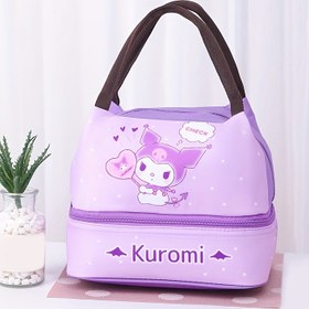 Resim For Kuromi Yalıtımlı Öğle Yemeği Çantası için Non-Food Contact - Büyük Kapasiteli, Çekici Karikatür Tasarımıyla Çift Katmanlı Naylon Tote, İş, Okul, Piknikler ve Seyahatler İçin İdeal, Kalp Balonları ve Yıldızlarla Mor, İş Öğle Yemeği Çantası|Wimsical Öğle Yemeği Çantası|Dayanıklı Naylon Çanta, Yalıtımlı Öğle Yemeği Çantası 