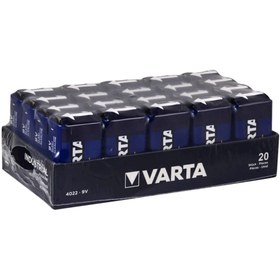 Resim Varta 4022 Endüstriyel Alkalin 9v Pil 20'li 