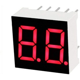 Resim 0.39 İnç 10 Mm 2 Basamaklı Kırmızı Anot 7 Segment Gösterge 