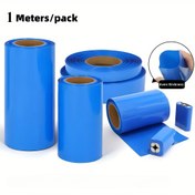 Resim 18650 Lipo Pil için 1 Metre Paket PVC Isı Küçültme Tüpleri, Yüksek Sıcaklık Dayanımı, Dayanıklı Yalıtım Filmi Sarımı, 25Mm-280Mm, Mavi 