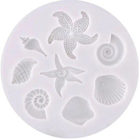 Resim Lemestar Deniz Temalı Şekillerle Kahve Rengi Silikon Kalıp - Yumuşak, El Yapımı, Çikolata Ve Pasta Dekorasyonu İçin Yıldız Denizi, Kabuk, Deniz Salyangozu 