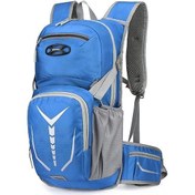 Resim Hafif Nylon Bisiklet Sırt Çantası, Hidrasyon Izolasyonu, Kask Kanca, 3 Fantezi Cep, Spor Yarımelbise, Koşu-trekking İçin Mavi Çok Renkli Çok Renkli 