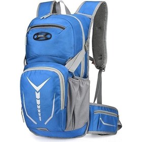 Resim Hafif Nylon Bisiklet Sırt Çantası, Hidrasyon Izolasyonu, Kask Kanca, 3 Fantezi Cep, Spor Yarımelbise, Koşu-trekking İçin Mavi Çok Renkli Çok Renkli 