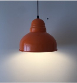 Resim Riolight Turuncu Turuncu Içi Beyaz Tekli Metal Sarkıt Çap: 30Cm 
