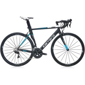 Resim Carraro Race 062 54 Cm 105 22 Vites Kumpas Fren Mat Siyah-Beyaz-Turkuaz Yol Yarış Bisikleti 