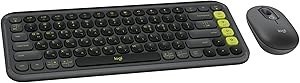 Resim Logitech POP ICON COMBO Kablosuz Klavye ve Mouse Seti, Bluetooth, Konforlu Tasarım, Programlanabilir Tuşlar, Sessiz Tıklamalar, 3 Cihaza Kadar Easy-Switch, Türkçe Q Klavye, Siyah 