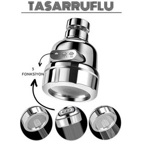 Resim Modacar 3 Fonksiyonlu Tasarruflu Musluk Başlığı Krom 