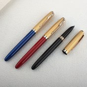 Resim 1pc Jinhao 85 Kalem - Ekstra İnce 0.38mm Uç, Klasik Tasarım ile Metalik Kaplama, Twist Kapak, Siyah, Kırmızı, Mavi ve Altın Seçenekler, Yazma Kalem|Şık Kalem Tasarımı|Dayanıklı Yazma Aracı, Kalem 