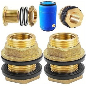 Resim Topnotch 2 Adet Su Tankı Aksesuar Seti Pirinç 3 4 Erkek Dişi 1 2 Bağlantı Musluk 