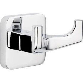 Resim Tema Kare Bornoz Askılığı Modern Tasarım Suya Dayanıklı Paslanmaz Çelik Banyo Aksesuarı 