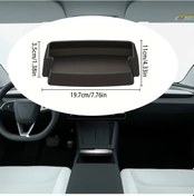 Resim Honeybeeshop Siyah Silikon Gözlük Saklama Kutusu Tesla Model 3 Y 23 25 Modelleri İçin Kolçak Kutusu Kolaylık Cebi 