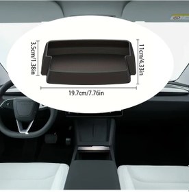 Resim Honeybeeshop Siyah Silikon Gözlük Saklama Kutusu Tesla Model 3 Y 23 25 Modelleri İçin Kolçak Kutusu Kolaylık Cebi 