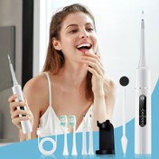 Resim 6 Modlu, Taşınabilir Tasarımlı ve Yumuşak Fırça Başlıklı 7'li Elektrikli Diş Fırçası Seti, Diş İpi Cihazı, Ağız Sağlığı İçin Tartar Temizleme Özelliği ile Taze Nefes için, Evde, Dış Mekan ve Seyahat Kullanımı için Uygun, Aileye, Arkadaşlara Hediye, Babalar Günü/Anneler Günü, Şükran Günü/Noel Hediyesi 