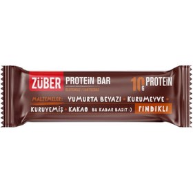 Resim ZÜBER Protein Bar Fındıklı Glutensiz 40g 