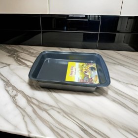 Resim abnturk 33*22*5 cm Boyutlarında Teflon Dikdörtgen Fırın Tepsisi Yapışmaz Kek Börek Yapımlarına Lezzet Katar 