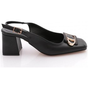 Resim Dgn K615 Kadin D Tokali Arkasi Açik Topuklu Ayakkabi Siyah 