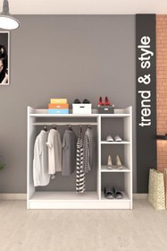 Resim Remaks Pratik 3 Raflı Elbise Dolabı - Beyaz 