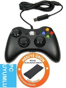 Resim Zineets Xbox 360 Pc Uyumlu Oyun Kolu Usb Kablolu Joystick Bilgisayar Analog Gamepad 