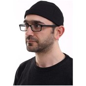 Resim Ayarlanabilir Cırt Cırtlı Erkek Bere Takke Siyah 