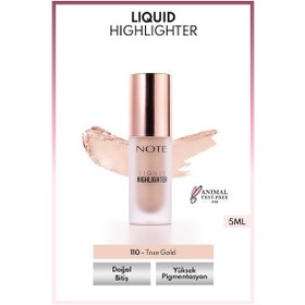 Resim Note Cosmetics Liquid Highlighter Nemlendirici Etkili Likit Aydınlatıcı - 110 True Gold 110 