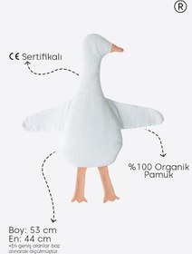 Resim Organik Küçük Ördek Uyku Arkadaşı Beyaz Beyaz 