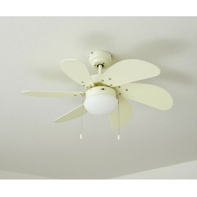 Resim Kendal Dekoratif Tavan Vanti 60W - 30"beyaz Ahsap Tavan Vantilatör 