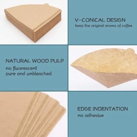 Resim Storemax Kahve Filtresi, 200 Adet Tek Kullanımlık 2-4 Fincan Kahve Filtresi, Konik Kahve Filtreleri, Yapmayan Küçük Kahve Filtre Kağıdı, Pour Over Kahve Dripper ve Kahve Makinesi Için (Ahşap Rengi) 
