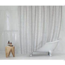 Resim Zethome Tropik Banyo Duş Perdesi 3182 Tek Kanat 1X180X200 Mavi 