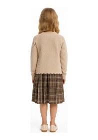 Resim Xo Kids Kız Çocuk Elbise 8-12 Yaş 4067 Bej 