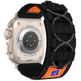 Resim Ardemix Watch Ultra 49mm Uyumlu Clo- Krd-99 Hasır Kordon-siyah 