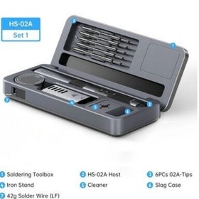 Resim FNIRSI HS-02A Akıllı Havya 6 Uçlu ve Alet Kutusu 
