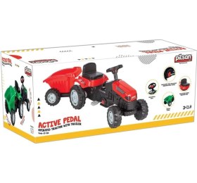 Resim Pilsan Active Römorklu Pedallı Traktör - Kırmızı Standart 