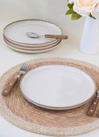Resim Kütahya Porselen Moderna Pasta Takımı Tarçın 4 Parça 21 CM MOD21DUS4730P02 