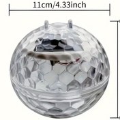 Resim 1pc Güneş Enerjili Yüzen Havuz Işığı, LED Dış Mekan Göl Bahçesi Dekoratif Sihirli Küre Lamba Halloween ve Noel için 
