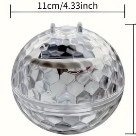 Resim 1pc Güneş Enerjili Yüzen Havuz Işığı, LED Dış Mekan Göl Bahçesi Dekoratif Sihirli Küre Lamba Halloween ve Noel için 