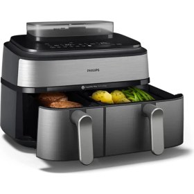 Resim Phılıps NA555/00 5000 Serisi Çift Hazneli Airfryer+Mutfak Tartısı Hediye 