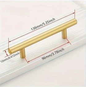 Resim Dashanshop 11 Adet Altın Renk Reçine Tepsi Sapı 12x96x136mm Kapı Çekmece Şarap Dolabı Altın Renk 