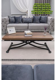 Resim Juppo Üst Tabla Mdf Oval Köşe Alt Siyah İçe K 