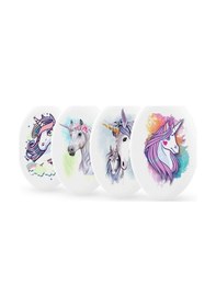 Resim Silka Unicorn Desenli Elips Şekilli Silgi ( 4 Adet ) 