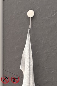 Resim Alper Banyo Yapışkanlı Krom Tekli Kancalı Askılık / Ister Yapıştır Ister Montajla Delmeye Son 